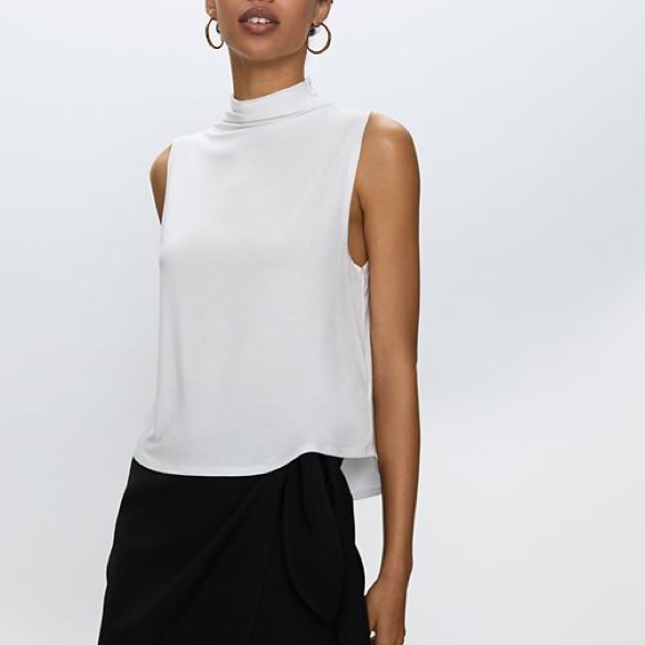 Babaton Vince Sleeveless White Top